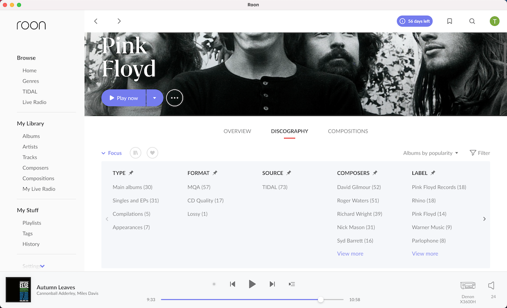 Roon screenshot 2