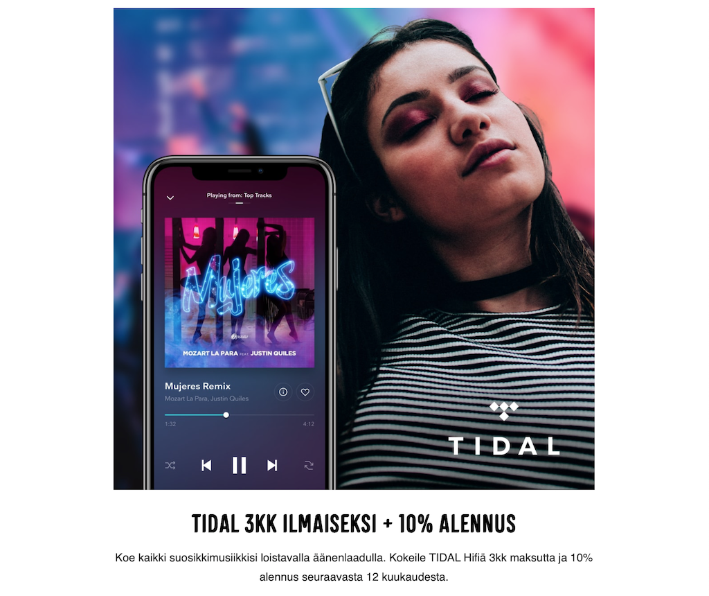 tidal 3kk ilmaiseksi