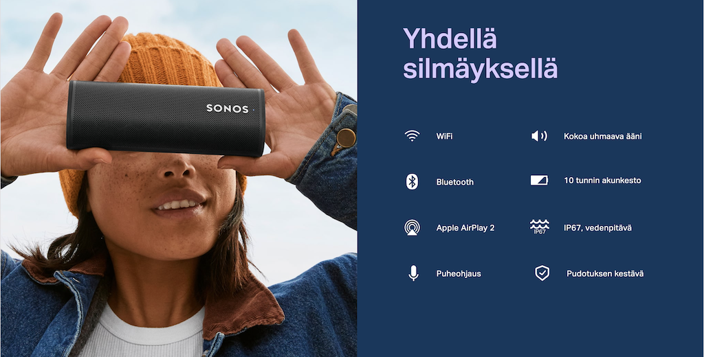 Sonos Roam - kannettava "älykaiutin"