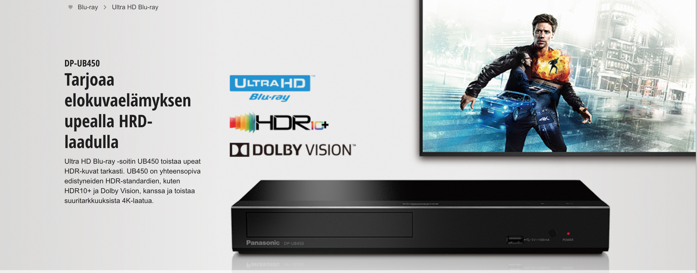 Panasonic DP-UB450 Smart Ultra HD Blu-ray -soitin panasonic.fi