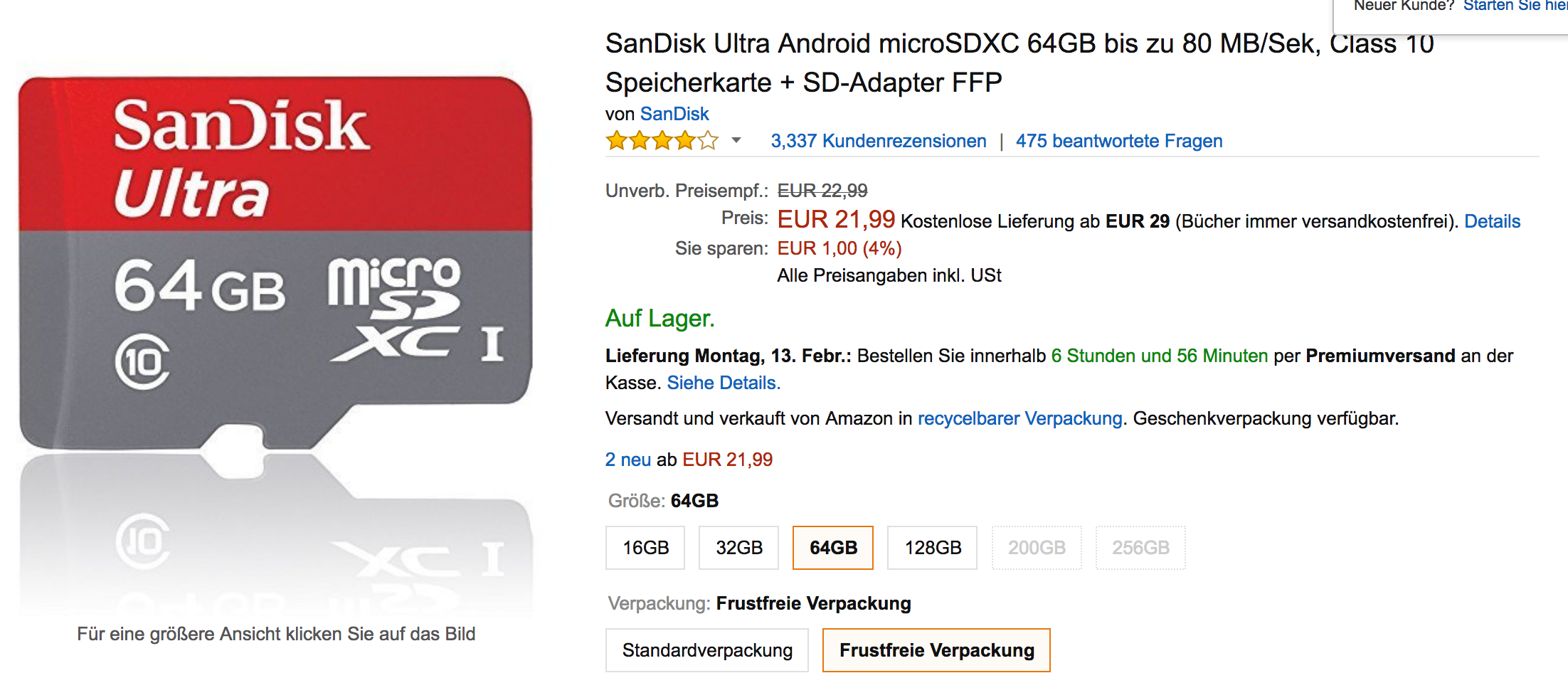 SanDisk Ultra Android microSDXC 64GB