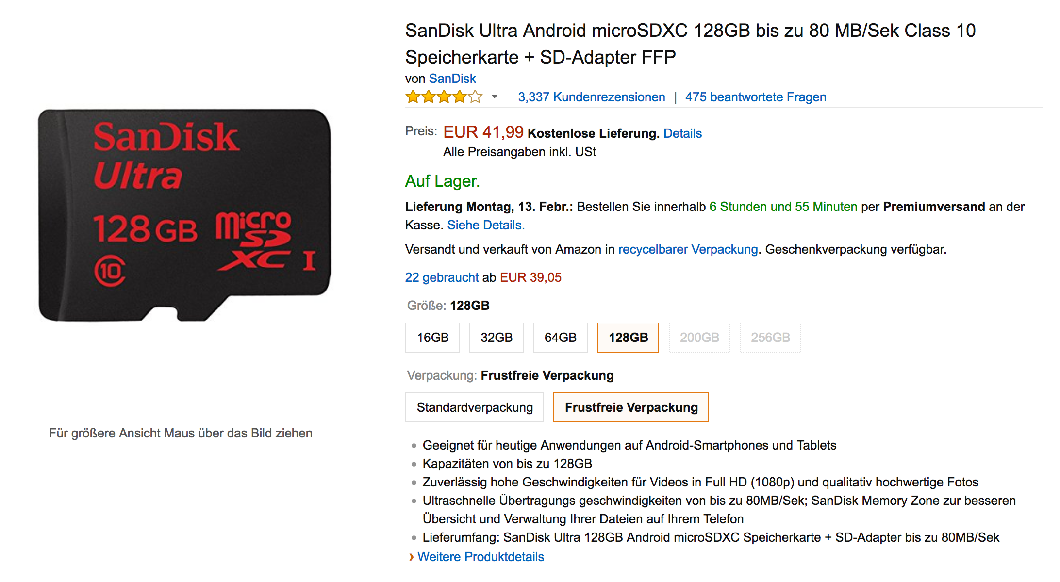 SanDisk Ultra Android microSDXC 128GB