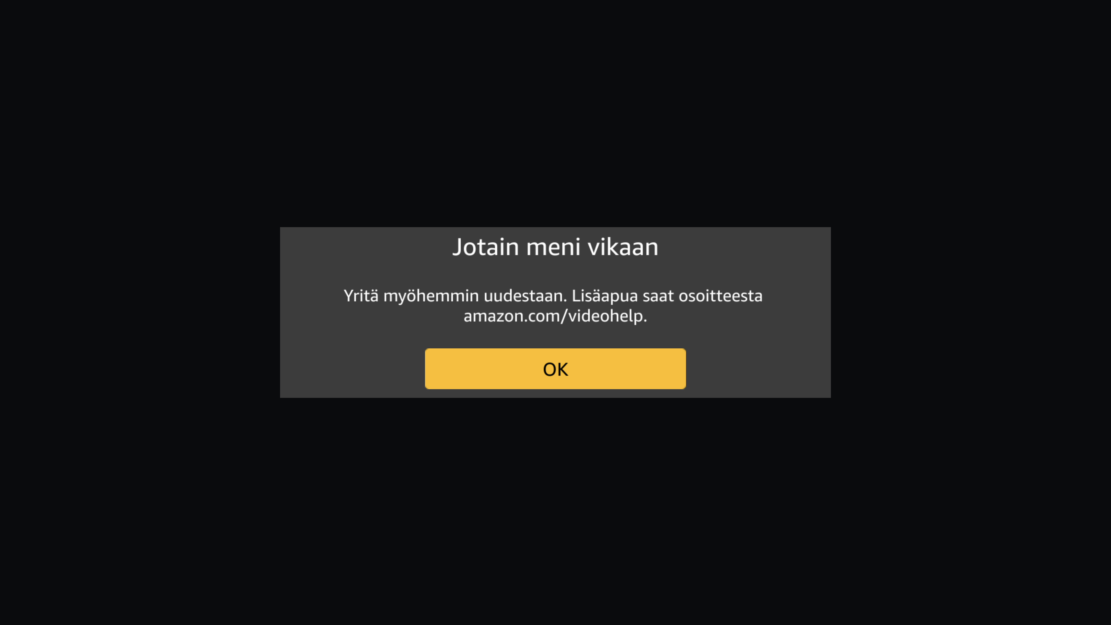 Amazon Prime Video - Jotain meni vikaan