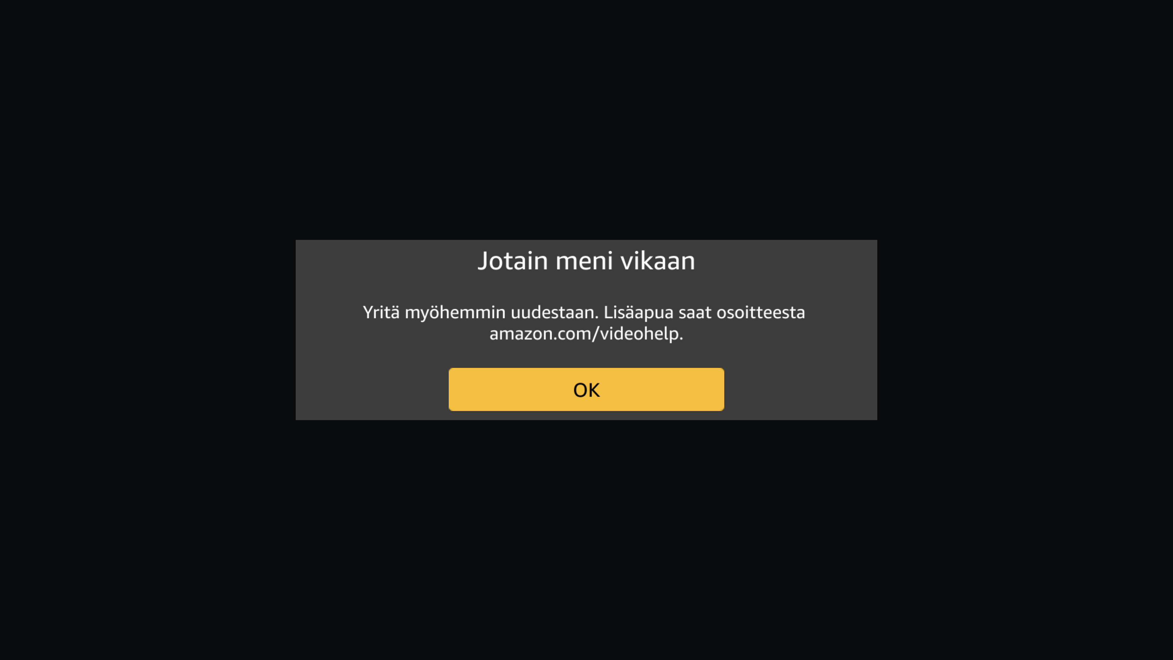 Amazon Prime Video - Jotain meni vikaan